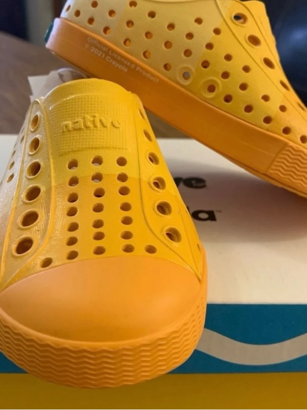 Native Kids Slip-On Water Shoes in Bright Yellow